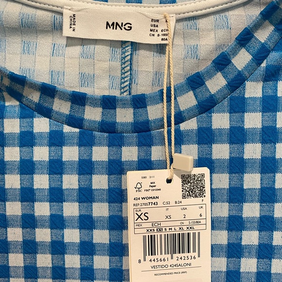NEW MANGO* “Vichy Check Dress” - Picture 3 of 10